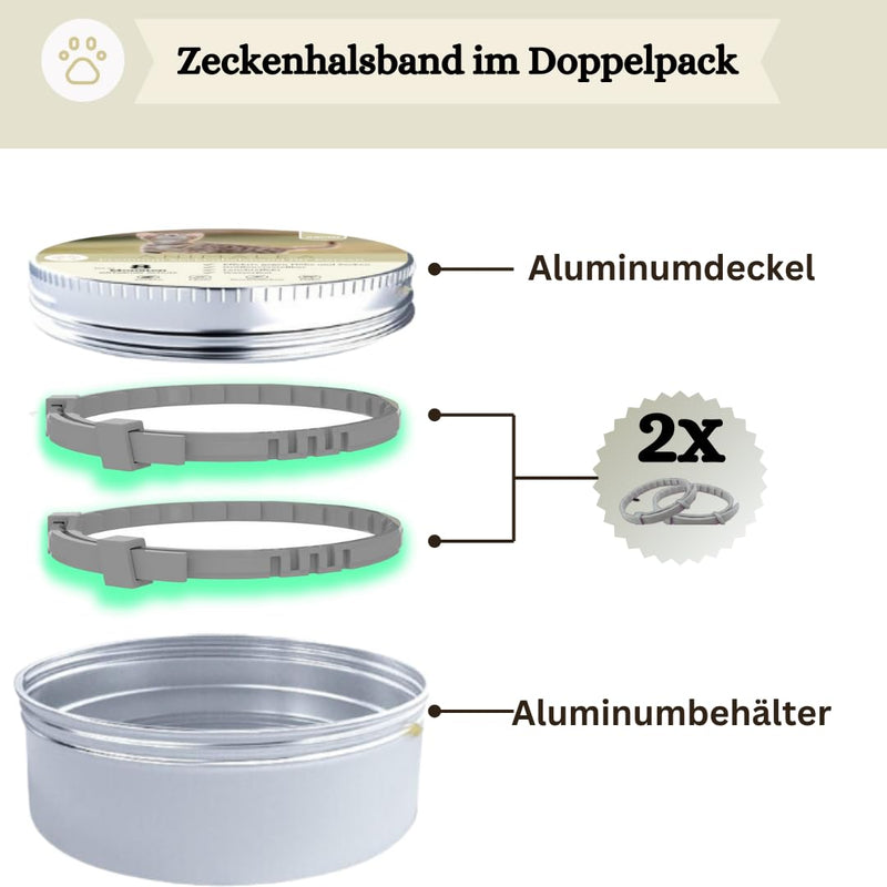 Animalea® tick collar for cats (2 pieces) - length 38cm - effective protection against ticks and fleas - waterproof and bright for up to 8 months tick protection with 100% natural ingredients - BeesActive Australia