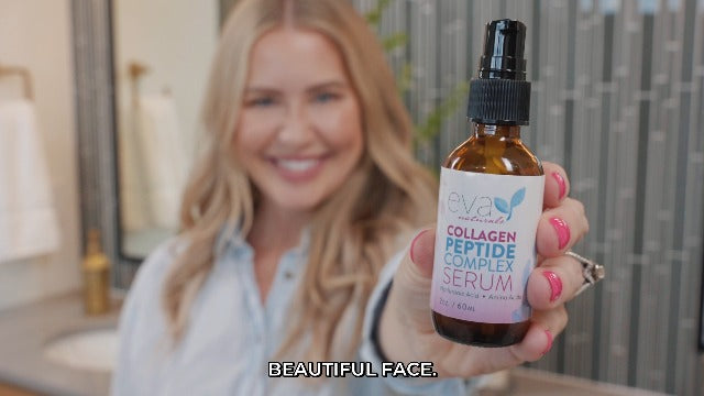 Eva Naturals Multi Peptide Face Serum, Firm, Hyaluronic Acid, 2 oz, 2 Pack Peptide Serum 2 Fl Oz (Pack of 2)