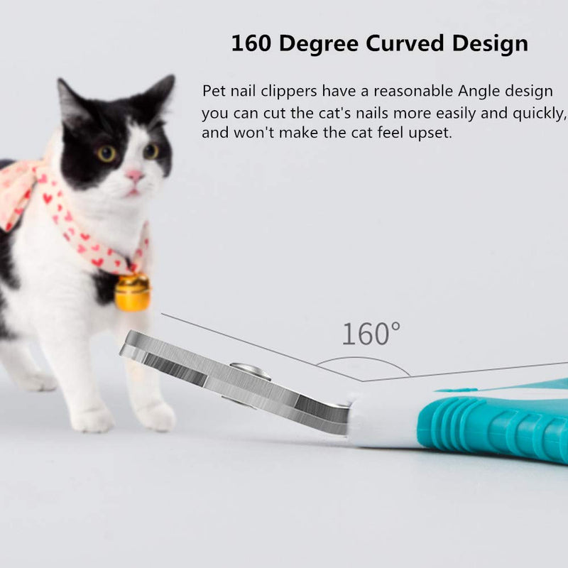 Upgraded 2 Pcs Pet Nail Clippers and Trimmer - Professional Pet Nail Clippers and Claw Trimmer for Cats, Small Dogs, and Any Small Pets (LJ-ZXS-120211) 2 Pack Blue - BeesActive Australia