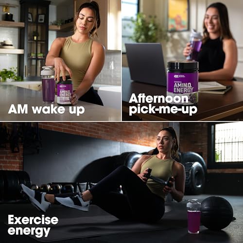 Optimum Nutrition Amino Energy Powder, Concord Grape, 9.5 Oz 9.5 Ounce (Pack of 1)