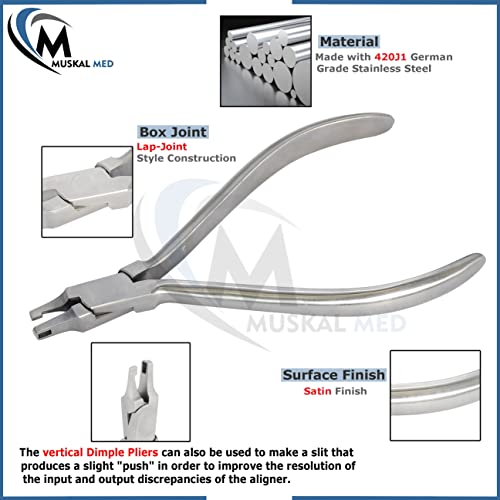 Orthodontic Dental Vertical Dimple Pliers Thermal Forming Retainer Clear Aligner Braces Plier