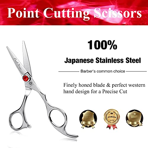 Purple Dragon 4.5 Barber Hair Cutting Scissors Small Moustache Shears 4.5 Inch