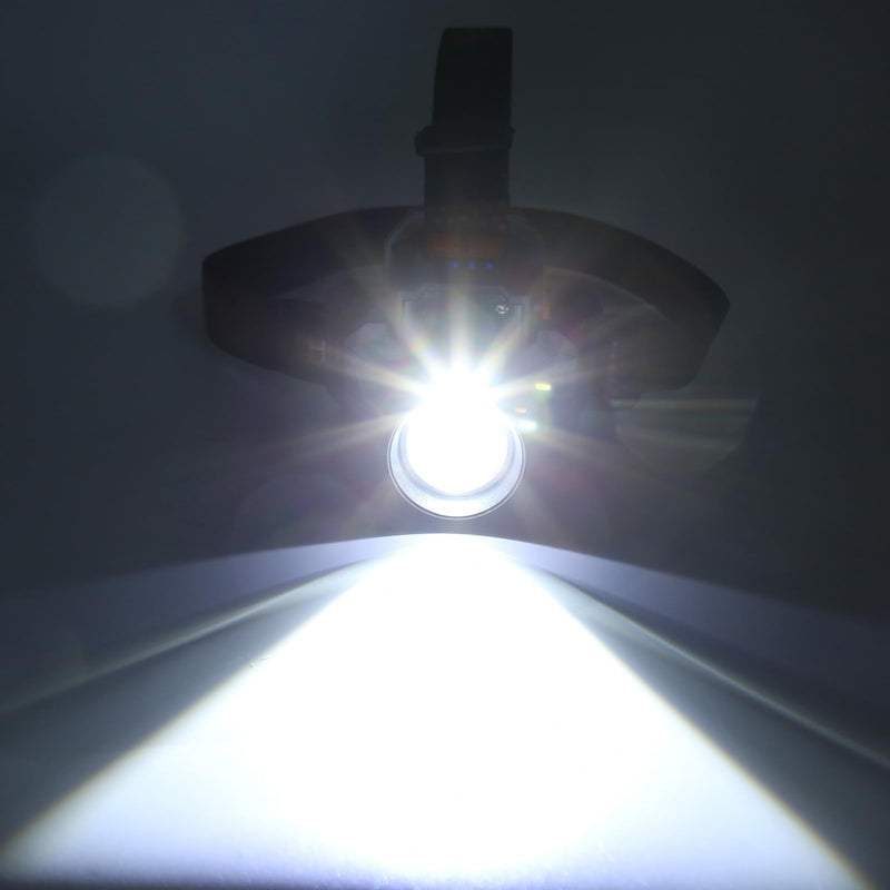 Garosa LED Headlamp, USB Rechargeable, White Light, Lightweight Mounted Design for Outdoor Night Fishing