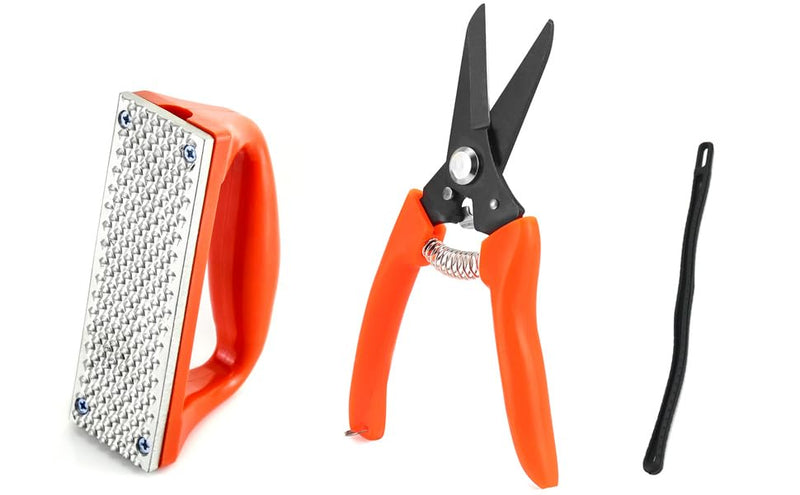 QWORK Hoof Trimmers Goat Hoof Trimming and Mini Rasp Hoof File, 7" Multipurpose Nail Scissors Daily Trim and 5" Rasp for Pig Trotters, Sheep, Alpaca, Lamb and Pruning Potted Plants - BeesActive Australia