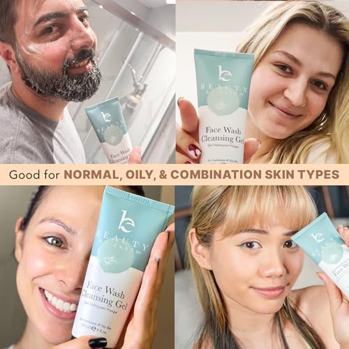 Face Wash Gel - Gentle Formula, USA Made with Organic & Natural Ingredients 4 Fl Oz (Pack of 1)