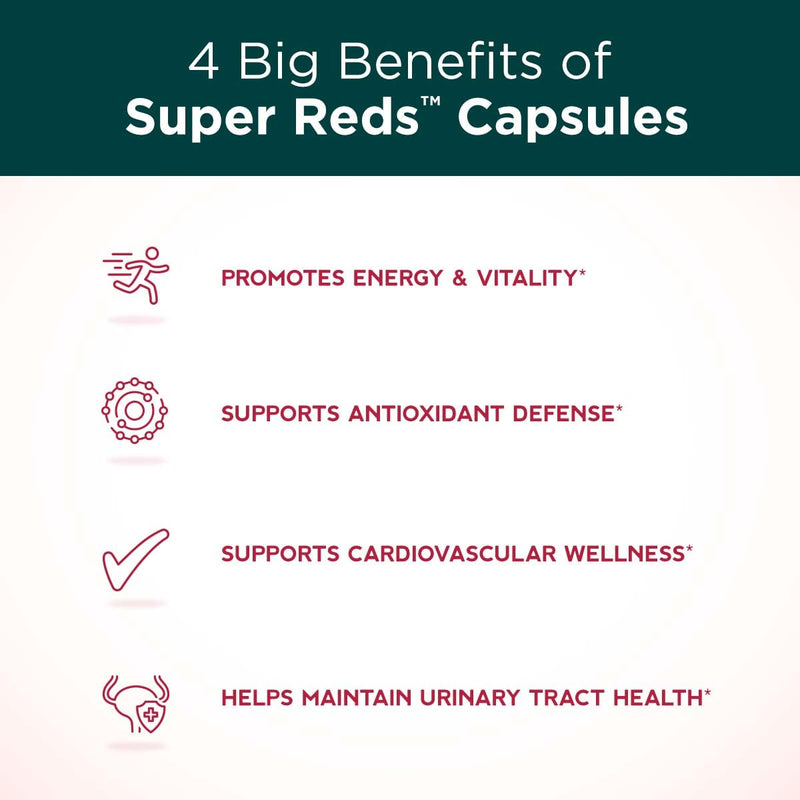 Purity Products Super Reds Capsules Formula (20+ Organic Super Fruits and Berries) Certified Organic Phytonutrients - 90 Capsules (Pack of 2) 90 Count (Pack of 2)