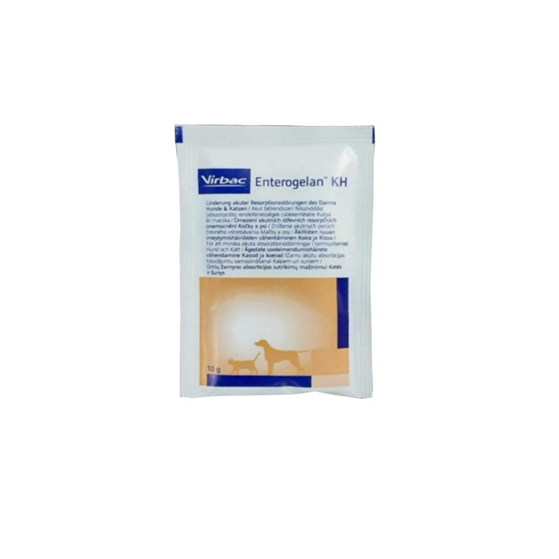 Virbac Enterogelan KH | 10 x 10g bags | Supplementary food for dogs and cats | May help relieve acute diarrhea | May help protect the intestinal lining - BeesActive Australia