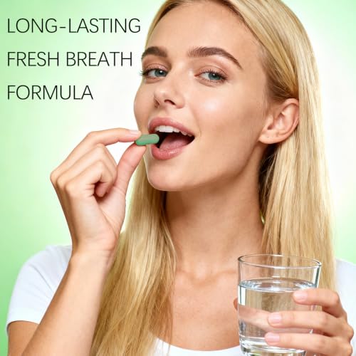 7-in-1 Bad Breath Capsules with Chlorophyllin & Probiotics, Mint Extract for Long Lasting Breath Freshness, Oral Care Supplement for Digestive Support, 14-Day Solution (01) 01
