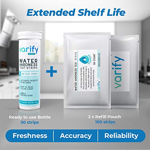 Varify Water Hardness Test Kit - Hard Water Test Strips for Well & Home