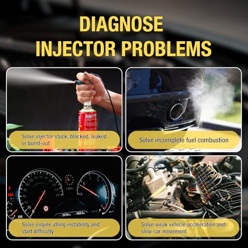 EM276SET Fuel Injector Tester & Adapter DIY Cleaning Tool Kit Set (Fuel Injector Tester + Adapter) Fuel System Cleaner Gasoline Engines Fuel Injector Tester + Adapter