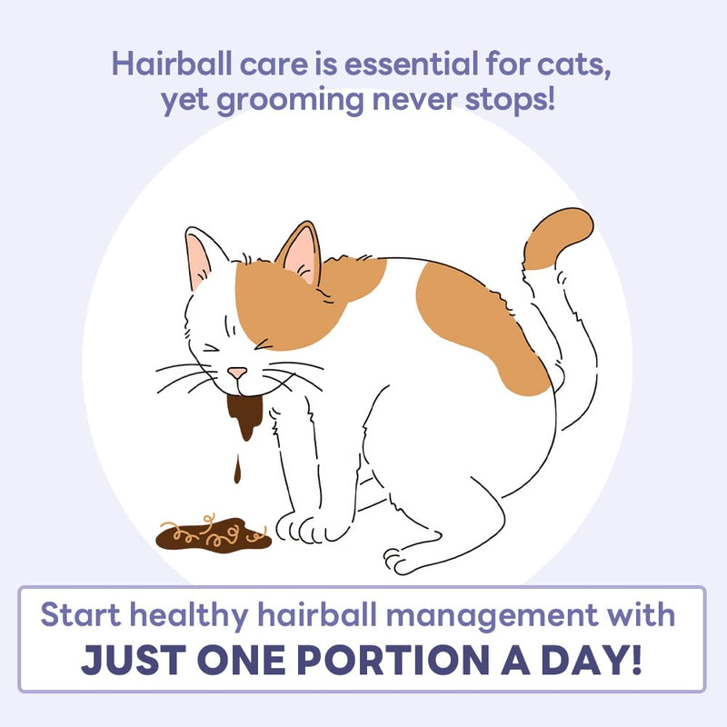 Dr.by HB Care Hairball Supplement for Cats– Korean Made Hairball Relief Furball Control Remedy & Digestive Support Supplements with Omega-3, Chitosan-30 Individuallly Packaged (1 Pack, 30 Count) - BeesActive Australia