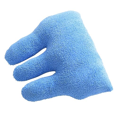 Finger Contracture Grips Cushion, Cone with Finger Separator Hand Grip Patients Palm Grips, Hand Contracture Cushions with Elastic Band, Anti Stick Hand Finger Aid Protector for Bedridden Elderly Care Blue