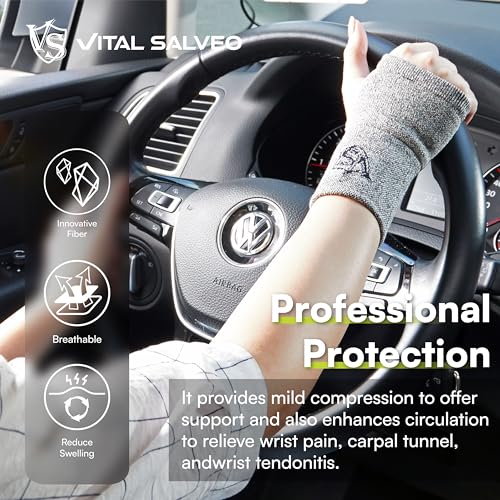 Vital Salveo - Elastic Wrist Compression Sleeve (1PC) - S Small