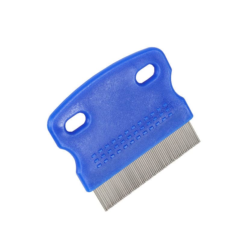 Lice Hair Comb Brushes Fine Egg Dust Nit Free Removal Stainless Steel Hair Accessories（Blue）