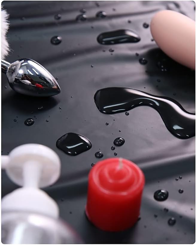 Lotion Mat, Waterproof, Esthetic Mat, Oil, Mat Sheet, Bedwetting Mat, Nursing Care (6.9 x 3.5 ft (2.2 x 1.3 m), Black - BeesActive Australia