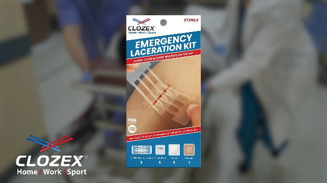 Clozex Emergency Wound Closure Bundle, Skin Closure Device for Laceration Repair Without Stitches – Treat 5 Individual Wounds, Combine for Up to 7 1/4" Total Length