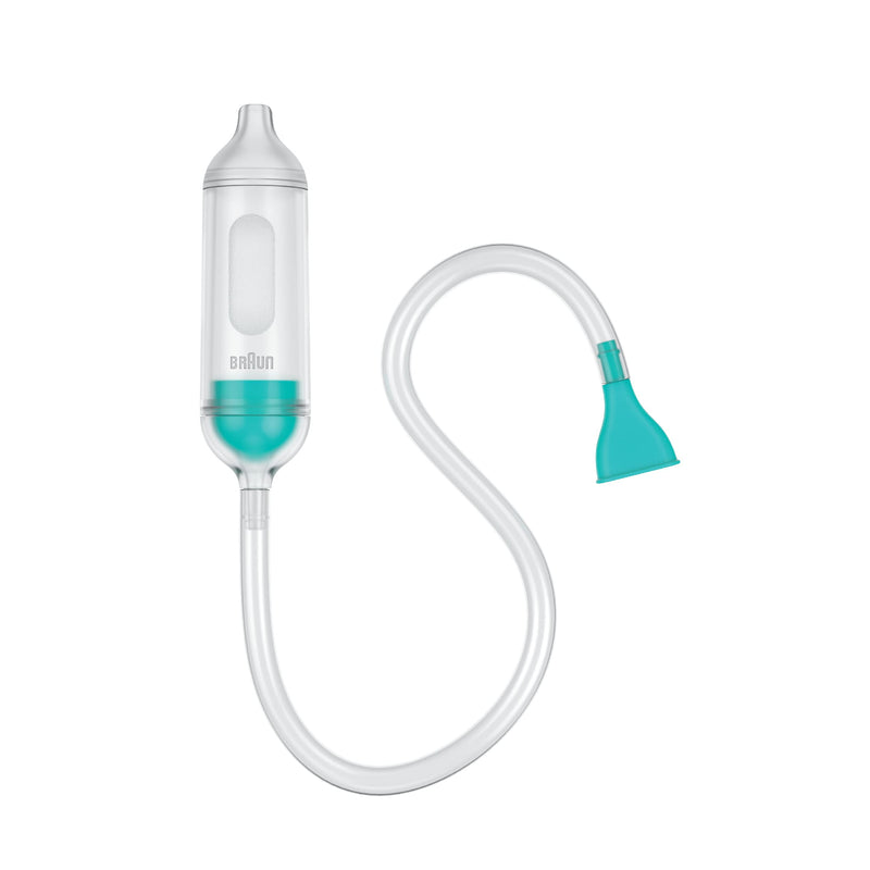 Braun Manual Nasal Aspirator - Mucus Remover, Blocked Nose Relief, Manual Suction Power, 2 Nose Tip Sizes, Newborn, Baby, and Child Friendly, Dishwasher Safe, FSA and HSA Eligible - BeesActive Australia