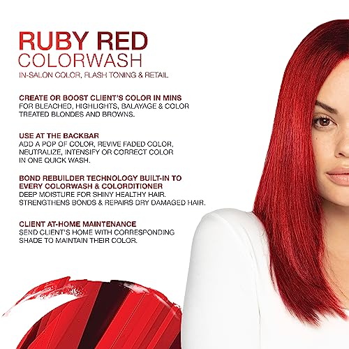 Celeb Luxury Colorwash Color Depositing Shampoo - Color Refresher, Vegan Hair Dye, Bondfix Bond Rebuilder, Viral and Gem Lites Ruby