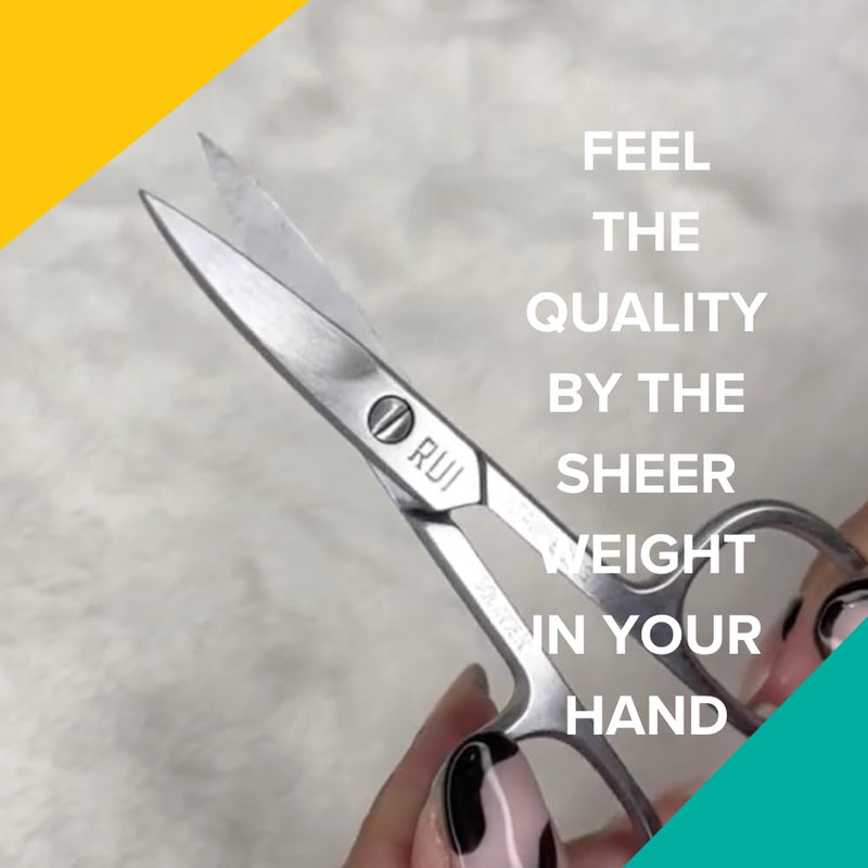 Rui Smiths Pro Precision Nail Scissors | Stainless Steel Manicure Pedicure Trimmer Cutter with Micro-Serrated, Anti-Skid, Curved Cutting Edges | Made in Solingen, Germany