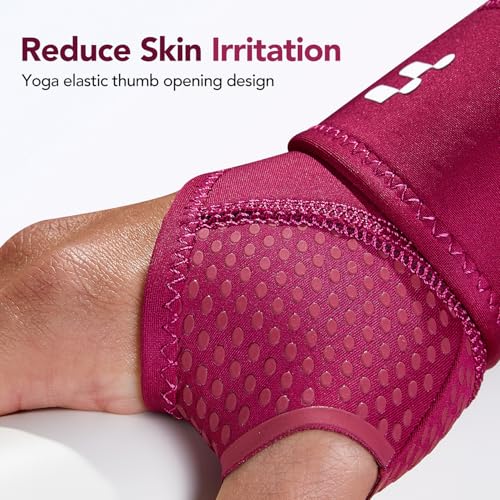 Wrist Brace with Soft Thumb Opening+ Ultra Thin Wrist Brace Yoga Fabric with S-Splints