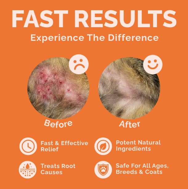 Cat Hot Spot & Itch Relief Spray | Fast-Acting, No-Touch Skin Soothing Spray | Gentle Mist for Sensitive Cats & Kittens | Targets the Source of Irritation | Natural Ingredients & Colloidal Silver