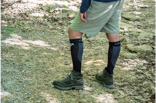 OS1st FS4 Compression Bracing Plantar Fasciitis Socks relives heel pain, improves circulation and overal foot health Large Gray