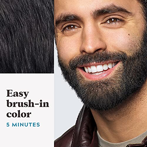 JUST FOR MEN Mustache & Beard Dye, Keratin, Black M-55 (3 Pack) 1 Count (Pack of 3) Real Black M-55