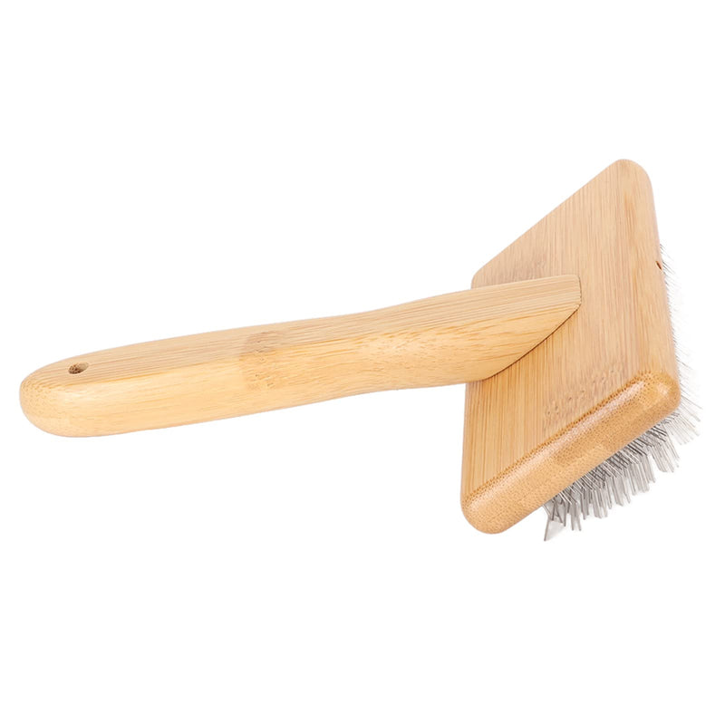 Slicker Brush, Macrame Comb, Easy to Clean, Finely Polished, Fast Brushing, Gentle Curves, Cushion with Hole for Cats (L) L - BeesActive Australia