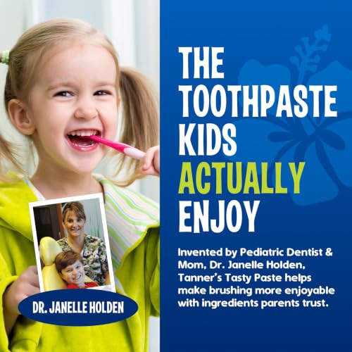 Tanner's Tasty Paste Kids Fluoride Toothpaste Variety Pack, No Mint, 3-Pack