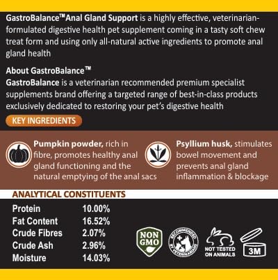 gland treatment for dogs - 60 natural soft chews emptying dog gland sacs – Effective dog gland treatment (Chicken flavour) Chicken flavour