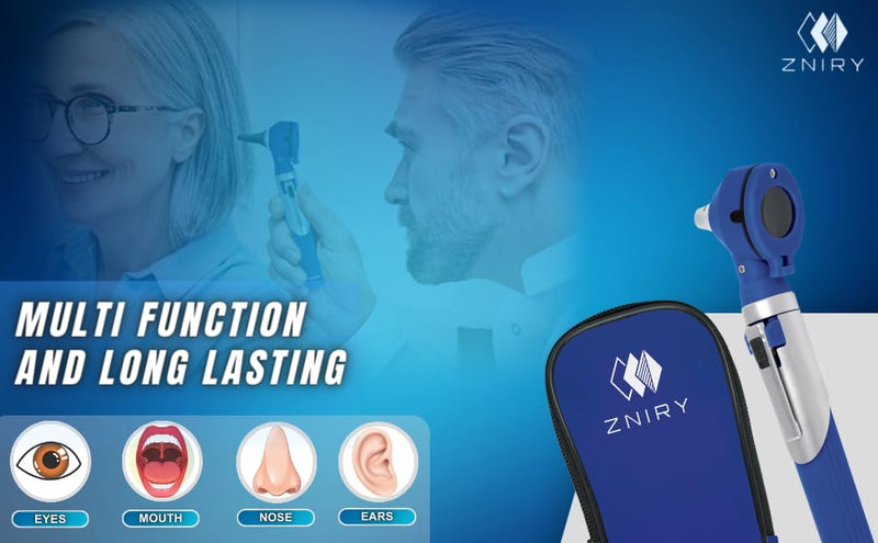 Fiber Optic Mini Otoscope - Ear Scope with Light for Infection Detection, Wax Removal, and at-Home ENT Exams (Red Color) - BeesActive Australia