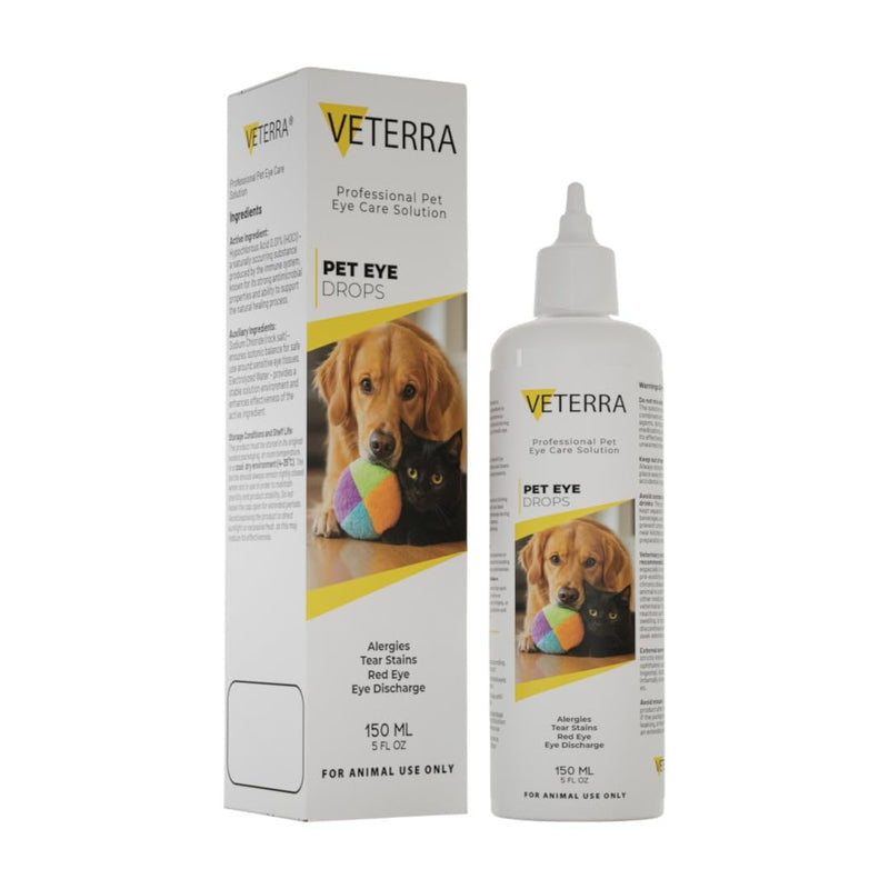 Dog Eye Drops | Eye Drops for Dogs & Cats | Treats Eye Infections, Soothes Allergies, Relieves Dry Eyes & Pink Eye | Effective Tear Stain Cleaner for Dogs 150 ml (5 fl oz)