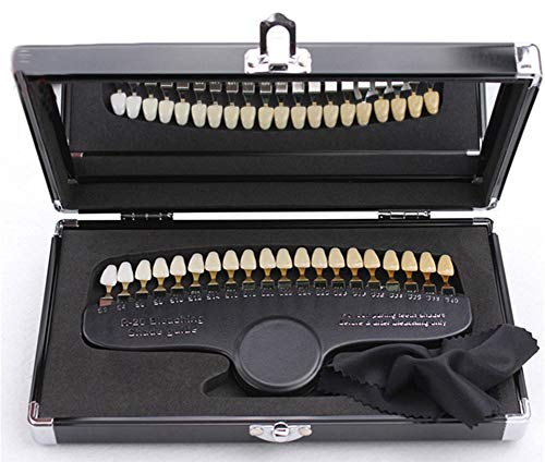 Professional R-20 Teeth Whitening Shade Guide with Mirror, 20 Colors Tooth Bleaching Shade Chart