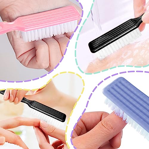 8 PCS Nail Brush for Cleaning Fingernails, Handle Grip Nail Scrubber Brush, Cleaner Brushes Manicure Tools Scrub Brushes Kit, Toenail Brush To Clean Under Nails Pedicure Foot Small Brush Women Men