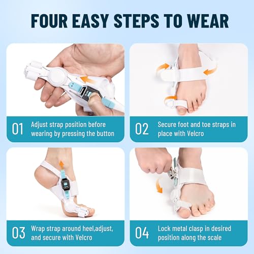 Upgraded Bunion Corrector for Women & Men,Bunion Splint Suitable for Left/Right Feet Bunion Relief，Orthopedic Brace for Pain Relief & Toe Alignment – Fits Feet Day & Night Wear(1PCS)