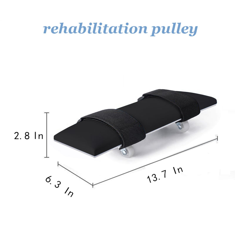 Desktop Rehab Skateboard 360° Roating Wheels Rehabilitation Trainer Shoulder and Arm Exercise for Stroke Hemiplegia Patients Improve Flexibility Stretching black