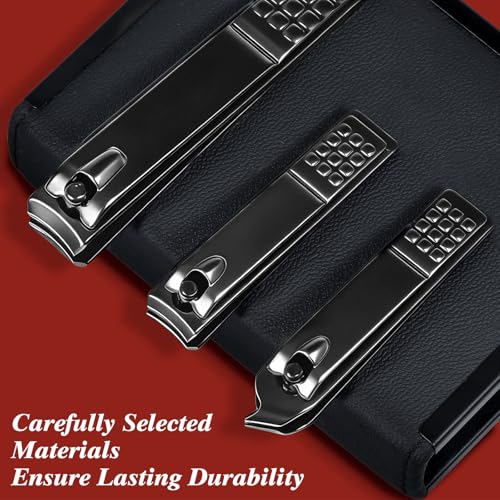 Manicure Set Men Personal Care Tools Accessories 9Pcs Nail Clippers Black and Red