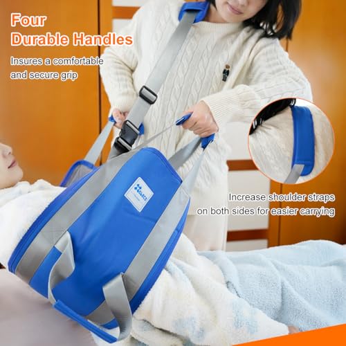 Patient Turning Device Transfer Belts for Lifting Seniors Medical Sling for Bedridden Elderly to Change Diaper Mobility Daily Living Assis Aids Nursing Sling with Handles for Bed Positioning