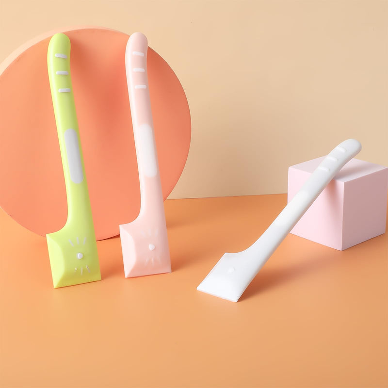 3 Pcs Pet Food Can Spoon Silicone Cat Food Can Supplies Pet Canned Mixing Spoons Mini Spatula Spoon Dog Food Scoop for Dogs and Cats Wet Food Feeding (Pink/Grey/Pink) - BeesActive Australia