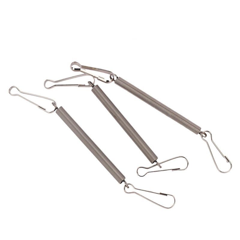 3.1in Spring with Clips Metal Springs 2 Clips Cage Accessories for Small Animal Hamster Guinea Pigs Water Dispenser Water Bottle Clip On Holder - BeesActive Australia