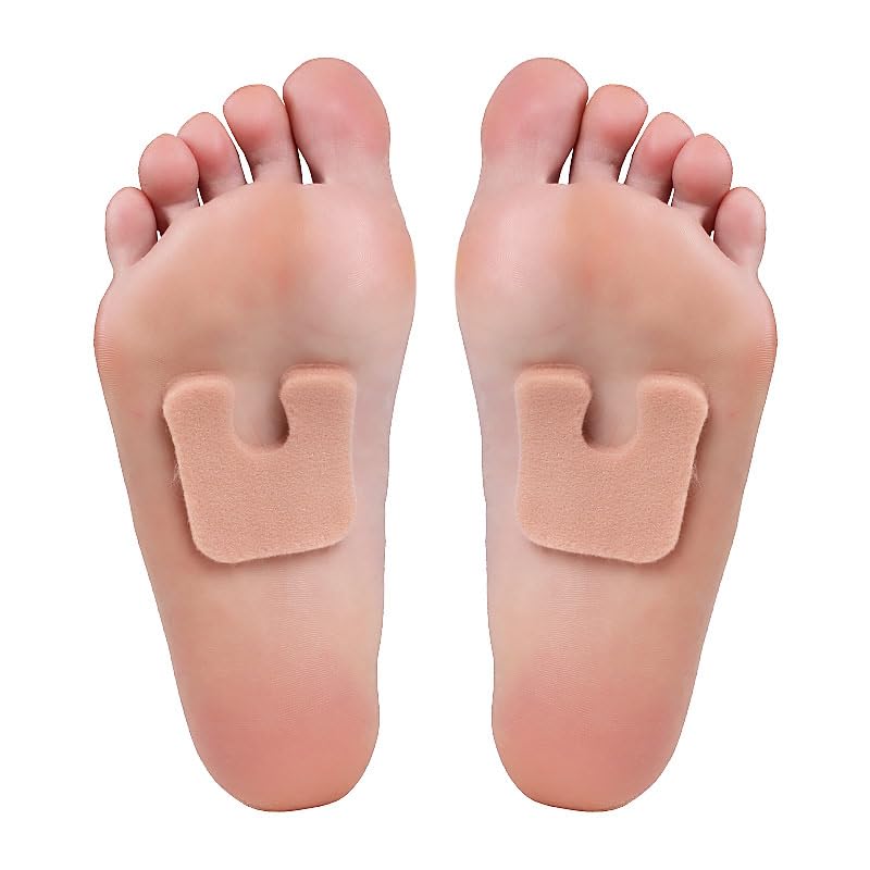 20 Pcs Metatarsal Foot Pads for Women, Horseshoe Pads Callus Cushions Moleskin for Feet, Felt Foot Pads Callus Pads for Bottom Side of Foot and Heel, Ball of Foot Cushion Pain Relief