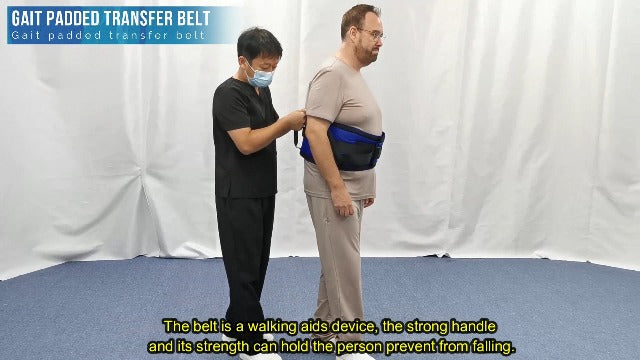 Gait Belts with Padded Handles,Transfer Belts Physical Therapy Belt for Seniors Moving, Lifting Belt Assist Patient/Elderly (Green, Large) Green