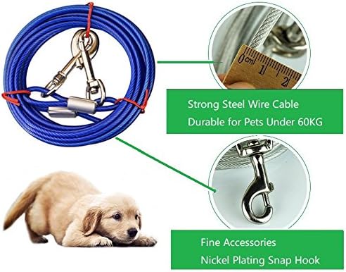 Dog Tie Out Cable and Stake,360° Swivel Dog Yard Stake and Leash - Heavy Duty 304 Stainless Steel Dog Anchor-Holds 1 Large Dogs Over 150LBS Easily-Dog Chain for Yard Outdoor Camping - BeesActive Australia