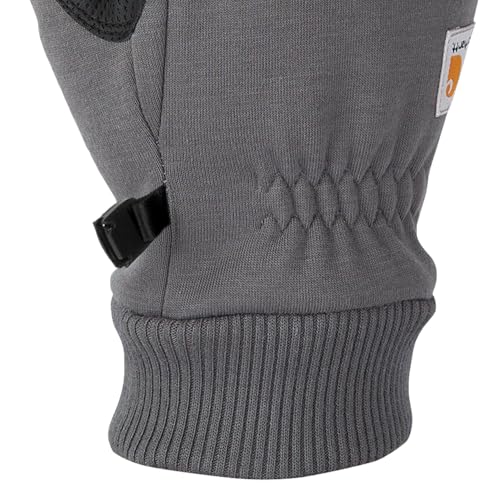 Carhartt Men's Wind Fighter Thermal-Lined Fleece Touch-Sensitive Knit Cuff Glove Medium Gray