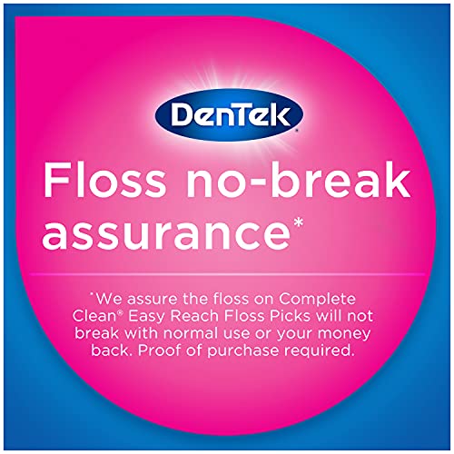 DenTek Comfort Clean Easy Reach Floss Picks | Cleans Back Teeth | 75 Count | 6 Pack | Packaging May Vary 75 Count (Pack of 6)