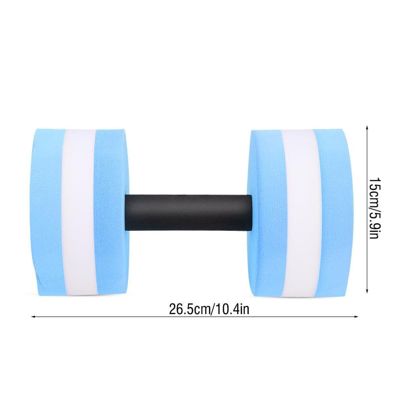 Foam Dumbbell, Aqua Barbells for Water Aerobics, Pool Workouts, Fitness Training, Yoga, and Bodybuilding ¨C Durable Foam Barbells (Blue)
