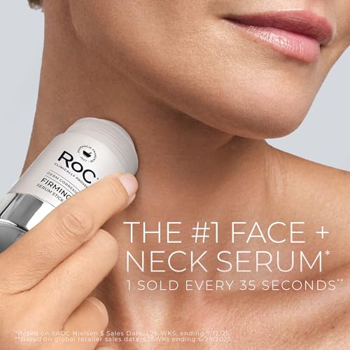 RoC Derm Correxion Retinol Firming Serum Stick with Antioxidants to Visibly Tighten and Firm Wrinkles and Laugh Lines For Men and Women + Retinol Eye Cream Packette, 1.0 oz (Packaging May Vary) Firming Stick
