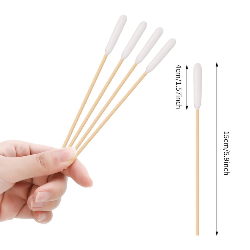 200 Pcs Pet Dog Ear Cleaner Cotton Buds 6 Inch Large Cotton Buds Animal Ear Cleaning Cotton Swab Sticks Wax Remover Itchy Ear Relief for Dogs Ear Wax Infection Removal