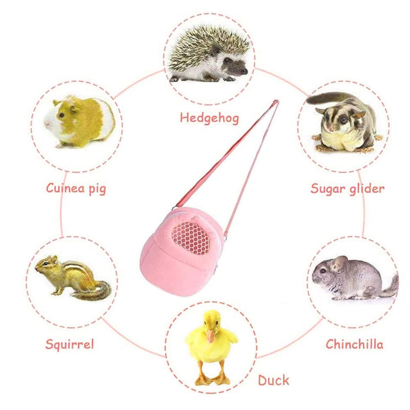 Transport bag squirrel, transport bag hamster hedgehog, hamster travel bag with mesh handbag travel backpack, rabbit hamster bag hamster rat shoulder bag hamster travel bag (pink) pink - BeesActive Australia