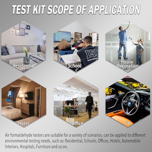 Formaldehyde Test Kit (5 Kits), Indoor Formaldehyde Concentration Detection 5